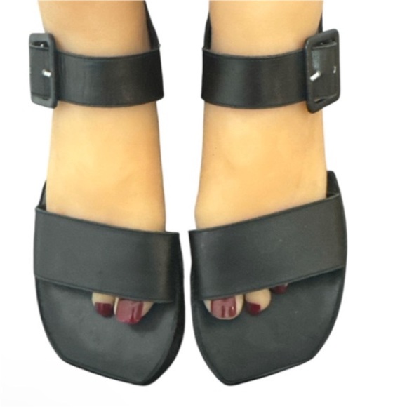 Authentic Robert Clergerie luxury designer black leather platform sandals sz 9 - Picture 3 of 13